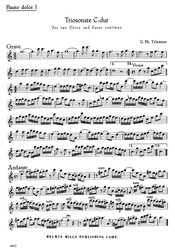 Telemann: Trio Sonata in C Major / dvě příčné flétny a basso continuo (klavír, violoncello)