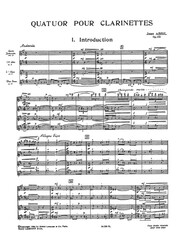 Absil: Quatuor pour clarinettes,  Op.132 / klarinetové kvarteto