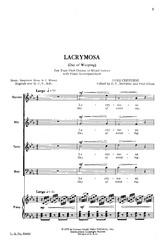 LACRYMOSA / SATB