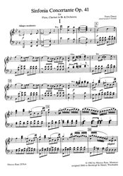 Danzi: Sinfonia Concertante in Bb major op.41 /  příčná flétna, klarinet a klavír (redukce orchestru)