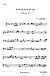 Telemann: Triová sonáta D dur / dvě příčné flétny a klavír (basso continuo)