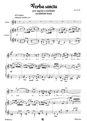 Hurník, Ilja: Verba sancta / zpěv (soprán) a klavír (cembalo, varhany)