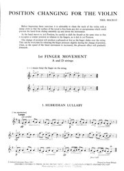 Position Changing for the Violin / housle - cvičení a melodie na výměnu poloh