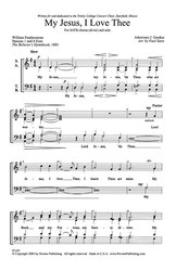 My Jesus, I Love Thee / SATB* a cappella