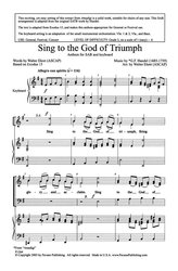Sing to the God of Triumph / SAB* + klavír