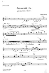 Douša: Rapsodická věta / klarinet a klavír