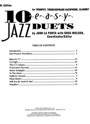 10 EASY JAZZ DUETS + CD - Bb instrument