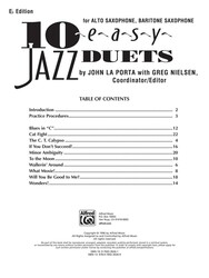 10 EASY JAZZ DUETS + CD - Eb nástroje