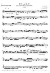 Sluka: CON ANIMO per clarinetto basso e pianoforte / basový klarinet a klavír