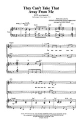 THEY CAN´T TAKE THAT AWAY FROM ME / SATB*