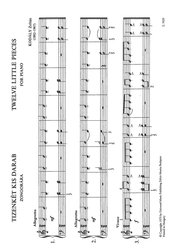 Kodály: Twelve Little Pieces for Piano / 12 skladbiček pro klavír