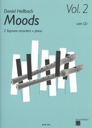 MOODS 2 by Daniel Hellbach + CD / 10 skladeb pro dvě zobcové flétny a klavír