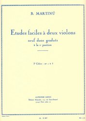 MARTINU - ETUDES FACILES A DEUX VIOLONS 1 - etudy pro dvoje housle