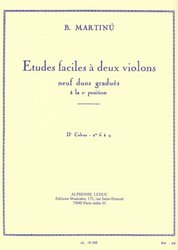 MARTINU - ETUDES FACILES A DEUX VIOLONS 2 - etudy pro dvoje housle