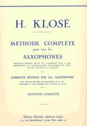 COMPLETE METHOD FOR ALL SAXOPHONES by H.Klose / saxofon