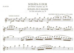 Sonáta G-DUR, OP.38 pro flétnu a kytaru - Mathieu Bevilacqua