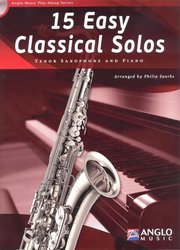 Anglo Music Press 15 Easy Classical Solos + CD / tenorový saxofon + klavír