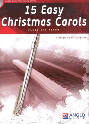 15 Easy Christmas Carols + CD / příčna flétna a klavír