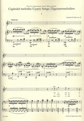 Dvořák: Cigánské melodie op. 55 / zpěv (nižší hlas) a klavír