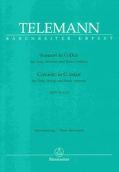 Telemann: Concerto in G major for Viola, Strings and Basso continuo / viola a klavír