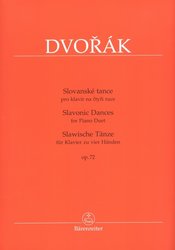 Editio Bärenreiter DVOŘÁK: Slovanské tance op. 72 / 1 klavír 4 ruce