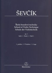 Otakar Ševčík - Opus1, Škola houslové techniky, sešit 1 (1.poloha)