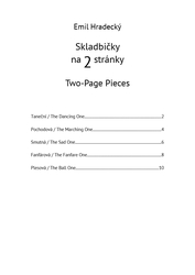 Emil Hradecký: Skladbičky na 2 stránky / sólo klavír