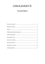 Lidové pískání II. / 10 lidových písní v úpravě pro 3-4 sopránové zobcové flétny