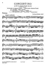 Kuchler, Ferdinand: Concertino in D Op.15 / housle a klavír