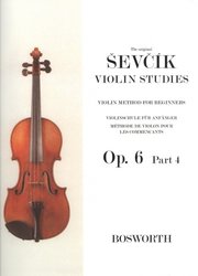 Otakar Ševčík - Opus 6, VIOLIN STUDIES, book 4 / houslová škola pro začátečníky