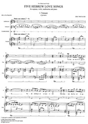 FIVE HEBREW LOVE SONGS pro zpěv (soprán), housle a klavír