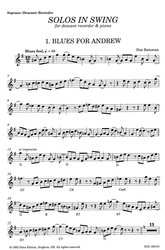 Bateman: SOLOS IN SWING / šest jazzových skladeb pro zobcovou flétnu a klavír