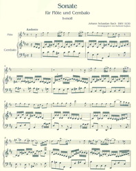 BACH, Johann Sebastian - SONATA B minor, BWV 1030 for flute and harpsichord