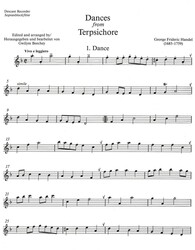 HANDEL: Dances from Terpsichore / zobcová flétna a klavír