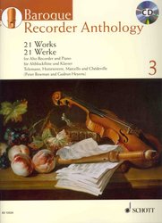 Baroque Recorder Anthology 3 + CD / altová zobcová flétna a klavír