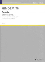 SCHOTT&Co. LTD SONATE by Paul Hindemith for Alto Sax (Eb Horn)&Piano