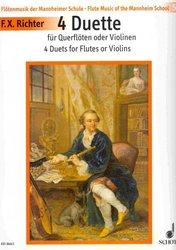 Richter, Franz Xaver - 4 DUETS for flutes (violins) / čtyři duety pro příčné flétny (housle)