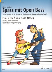 Fun with Open Bass Notes - 50 Easy Pieces for Guitar to introduce two-part Playing / kytara