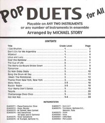 POP DUETS FOR ALL (Revised and Updated) level 1-4 // hoboj, piano,partitura