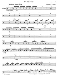 4/4 FOR FOUR - PERCUSSION ENSEMBLE intermediate