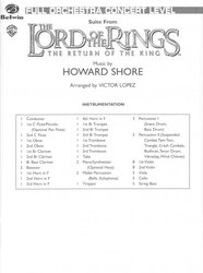 Warner Bros. Publications The Lord of the Rings - The Return of the King         full orch