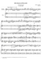 SIX BAGATELLES by John Turner / zobcová flétna a klavír