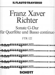 Richter, Franz Xaver - SONATA IN G MAJOR  flute &amp; basso continuo (piano, organ) / příčná flétna a klavír (varhany)
