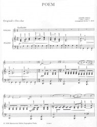 POEM by Zdenek FIBICH violin (C Instrument) &amp; piano / housle a klavír