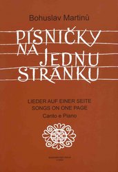 Písničky na jednu stránku - Bohuslav Martinů – zpěv / klavír