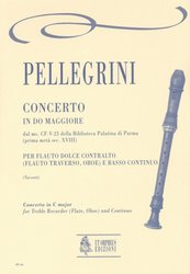 PELLEGRINI: CONCERTO IN C MAJOR / zobcová flétna (příčná flétna, hoboj) + basso continuo