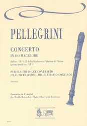 PELLEGRINI: CONCERTO IN C MAJOR / zobcová flétna (příčná flétna, hoboj) + basso continuo