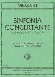MOZART - SINFONIA CONCERTANTE, Eb major, K. 297b pro hoboj, klarinet, lesní roh, fagot a k