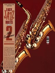 Music Minus One EASY JAZZ DUETS for 2 Alto Saxophones + CD