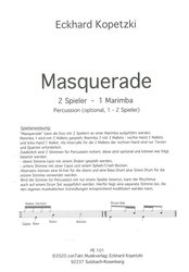 Kopetzki: Masquerade / soubor bicích nástrojů (2-4 hudebníci)